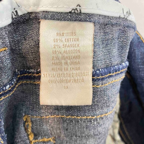 SALE! BABY PHAT Y2K Dark Denim Cuffed Shorts Size 13 Juniors - Picture 4 of 10